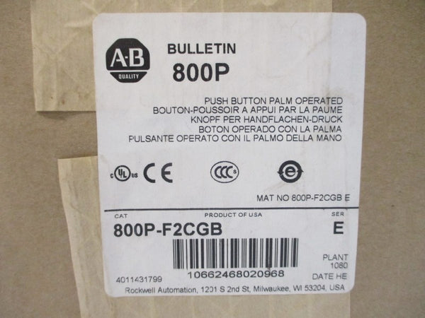 ALLEN BRADLEY 800P-F2CGB SER. E (BR/WH) NSFS