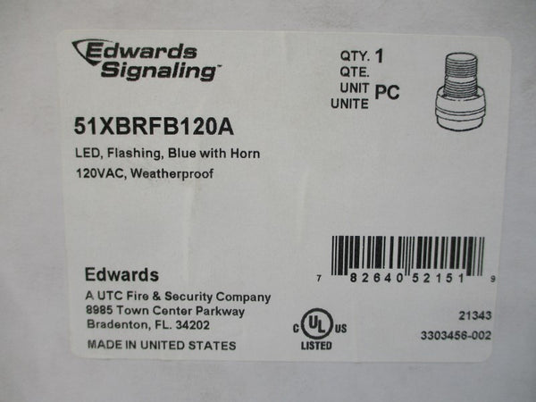 EDWARDS SIGNALING 51XBRFB120A 120VAC 0.175A NSMP