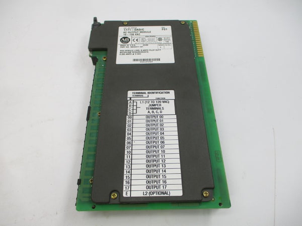 ALLEN BRADLEY 1771-OAD SER. C 10-138VAC 0.295A REV. F01 NSMP