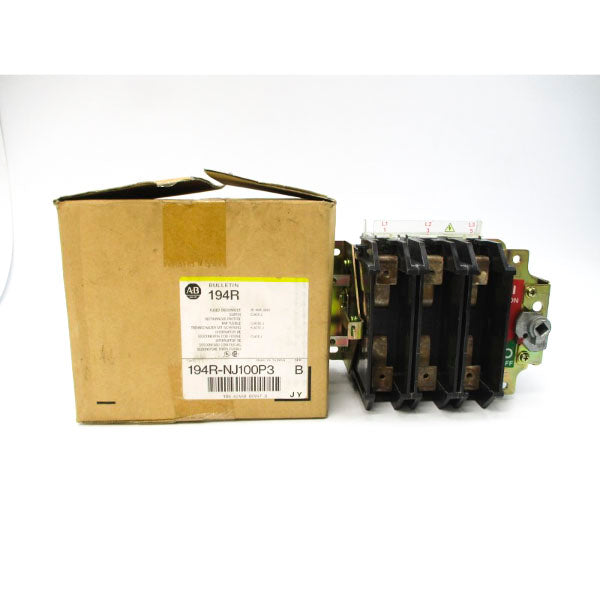 ALLEN BRADLEY 194R-NJ100P3 SER. B 600VAC 100A (BR/YL) NSMP