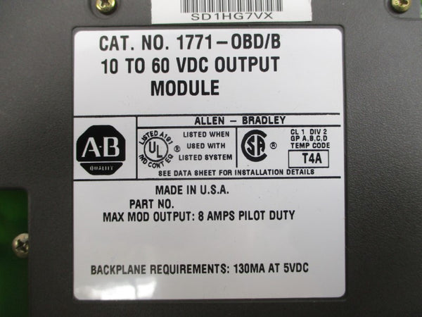 ALLEN BRADLEY 1771-OBD SER. B 10-60VDC 8A NSMP