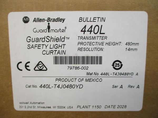 ALLEN BRADLEY 440L-T4J0480YD SER. A 24VDC REV. A NSMP