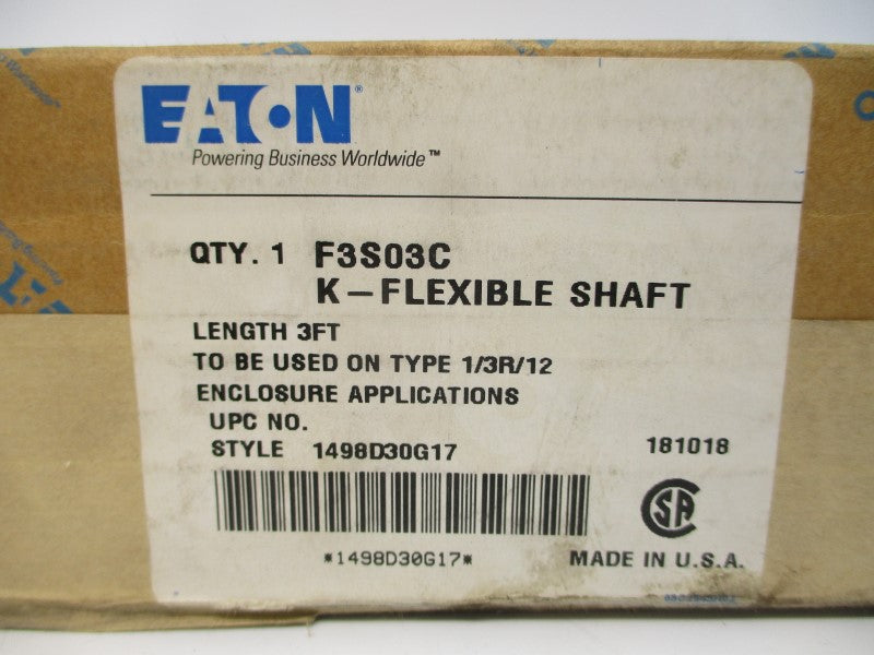 EATON F3S03C 1498D30G17 3' NSMP