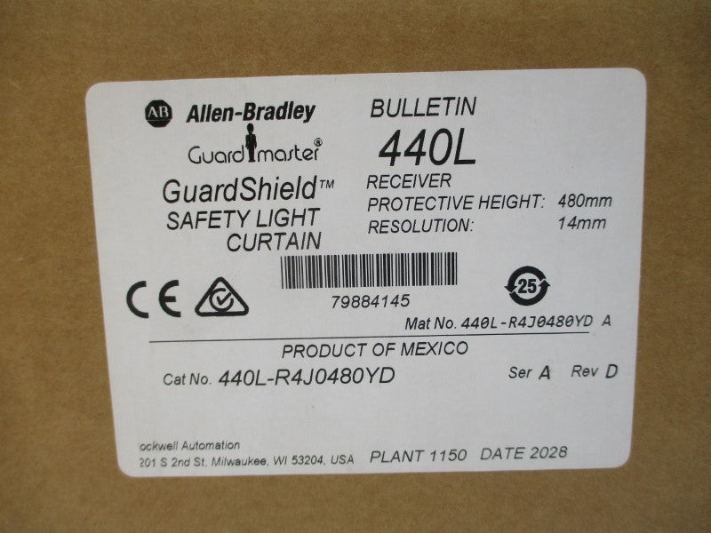 ALLEN BRADLEY 440L-R4J0480YD SER. A 24VDC REV. D NSMP