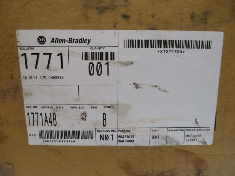 ALLEN BRADLEY 1771-A4B SER. B 5.25VDC 24A REV. N01 NSMP