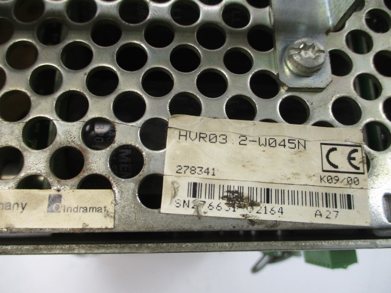 INDRAMAT HVR03.2-W045N 278341 400-480VAC 100A UNMP