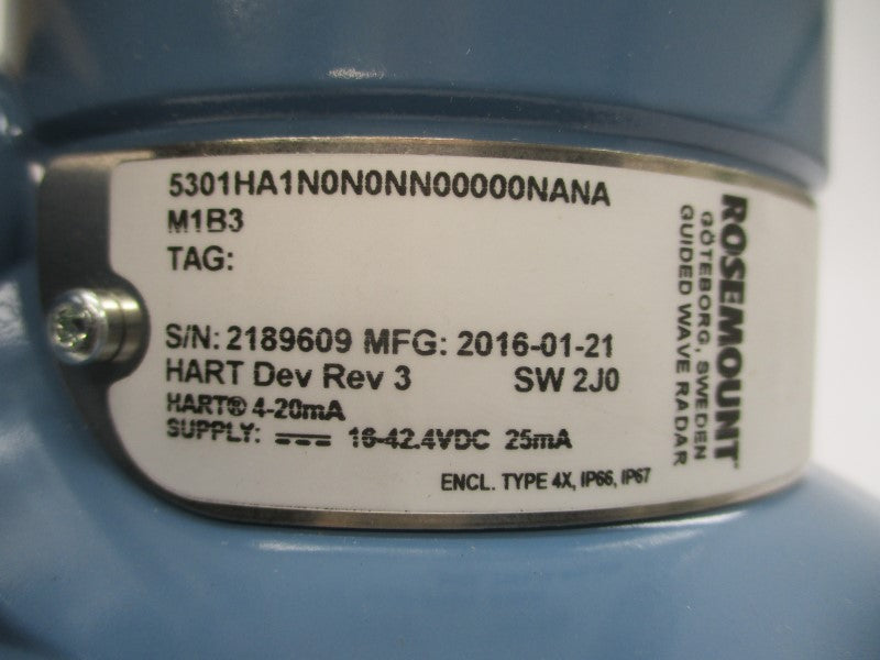 ROSEMOUNT 5301HA1N0N0NN00000NANAM1B3 16-42.4VDC REV. 3 NSMP