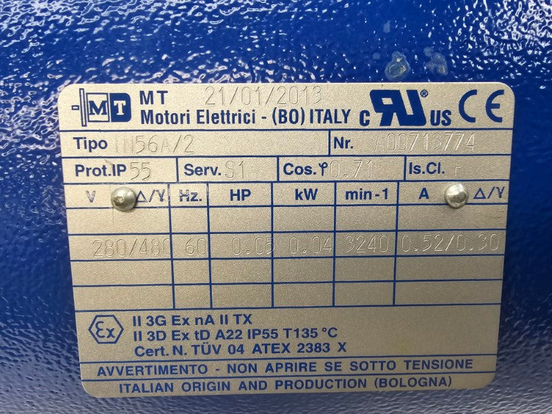 MOTORI ELETTRICI TN56A/2 280/480V 0.52/0.30A NSNP