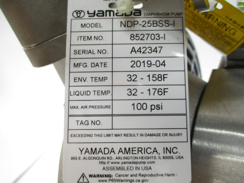 YAMADA NDP-25BSS-I 852703-I 100PSI NSNP