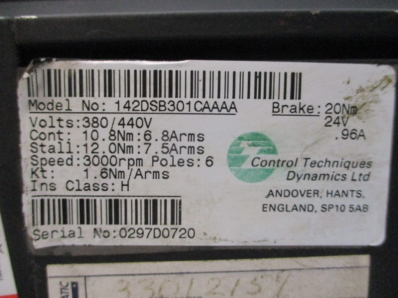CONTROL TECHNIQUES DYNAMICS 142DSB301CAAAA 380/440V 10.8/6.8A UNMP
