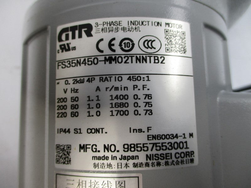 GTR FS35N450-MM02TNNTB2 200/220V 1.0/1.1A NSMP