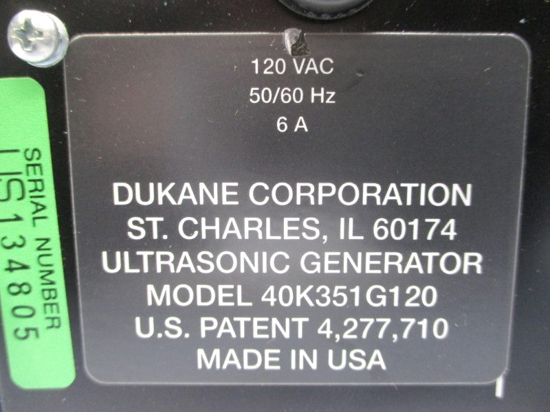 DUKANE 40K351G120 120VAC 6A NSNP