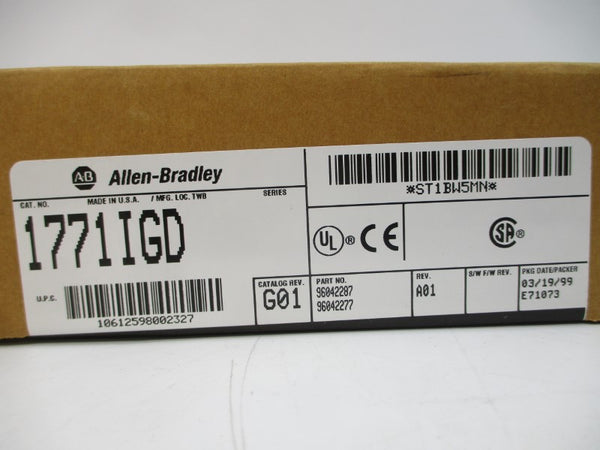 ALLEN BRADLEY 1771-IGD REV. A01 DATE: 1999 NSFS
