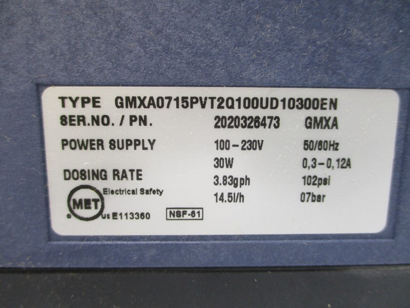 PROMINENT GMXA0715PVT2Q100UD10300EN 100-230V 0.3-0.12A 102PSI NSMP