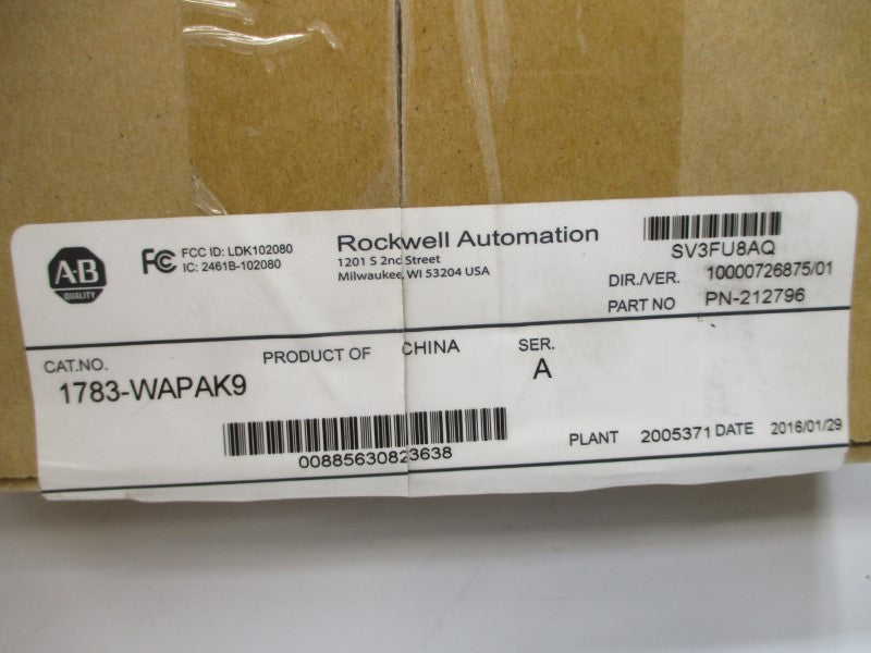 ALLEN BRADLEY 1783-WAPAK9 SER. A 48VDC NSMP