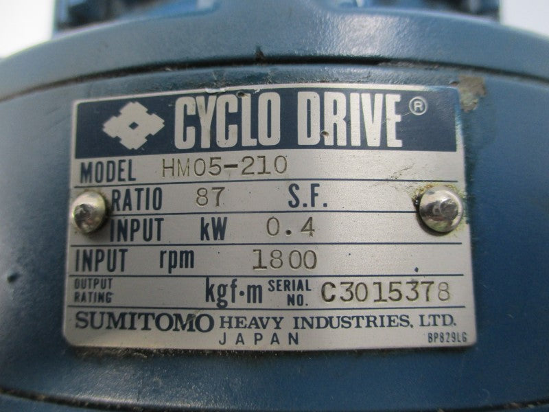 SUMITOMO HM05-210 TC-F/FB-05A 460V 1.1A NSNP