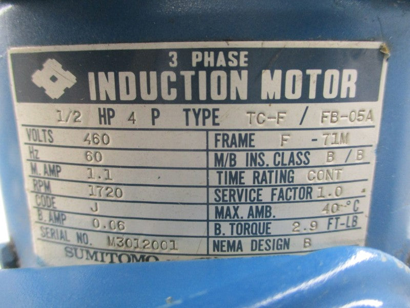 SUMITOMO HM05-210 TC-F/FB-05A 460V 1.1A NSNP