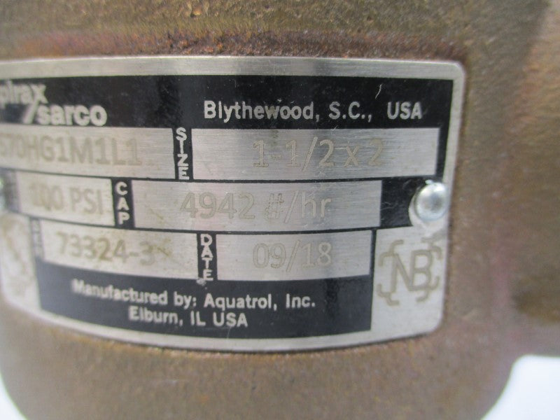 SPIRAX SARCO 570HG1M1LL 100PSI 1-1/2X2" NSNP
