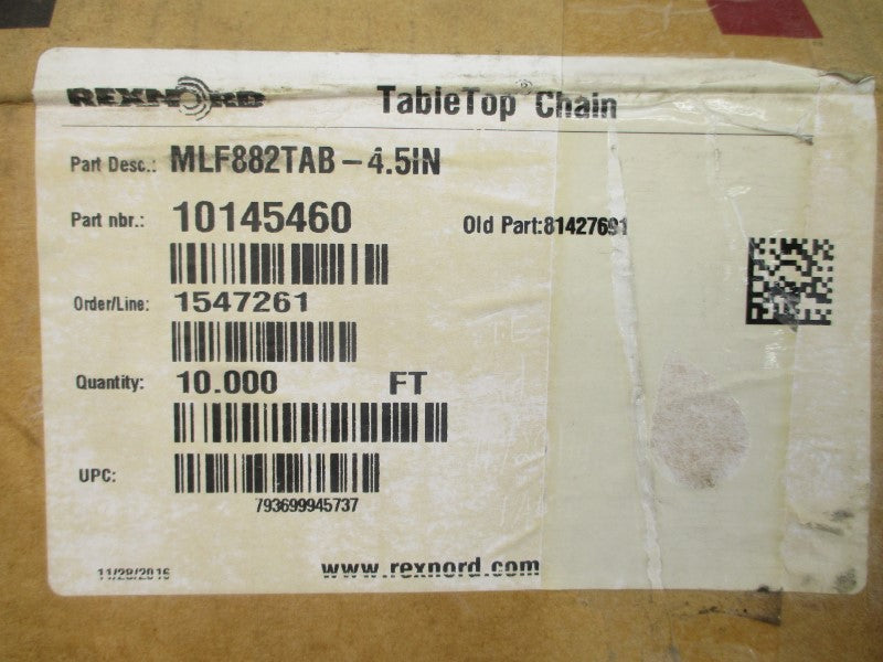 REXNORD 10145460 MLF882TAB-4.5IN 10' NSMP