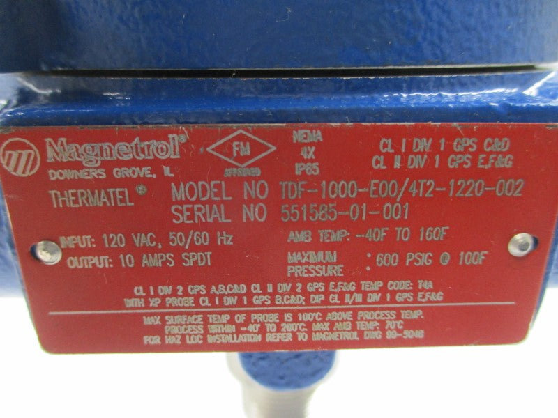 MAGNETROL TDF-1000-E00/4T2-1220-002 120VAC 10A 600PSI NSNP