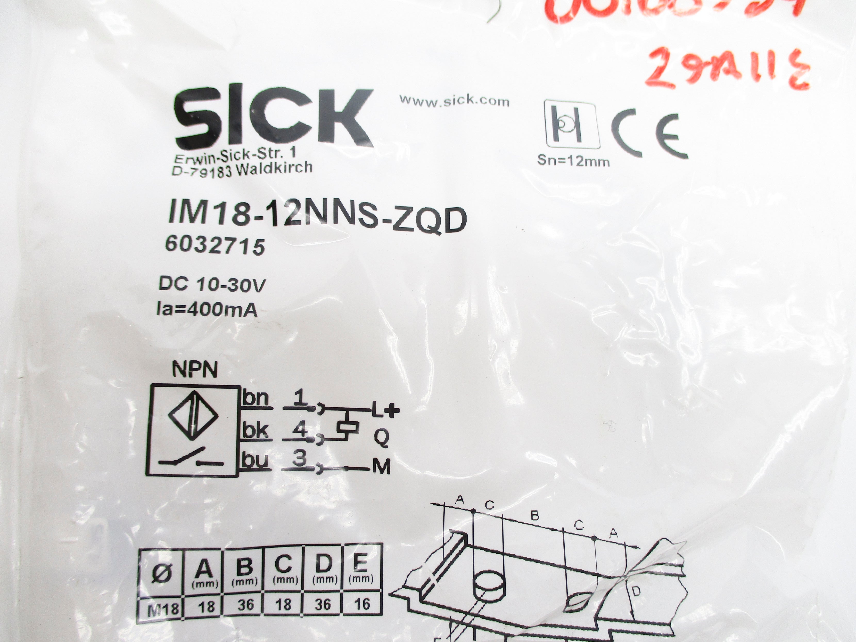 SICK IM18-12NNS-ZQD 6032715 10-30VDC NSMP