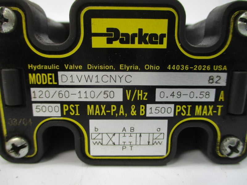 PARKER D1VW1CNYC 110/120V 0.49-0.58A 1500-5000PSI NSNP