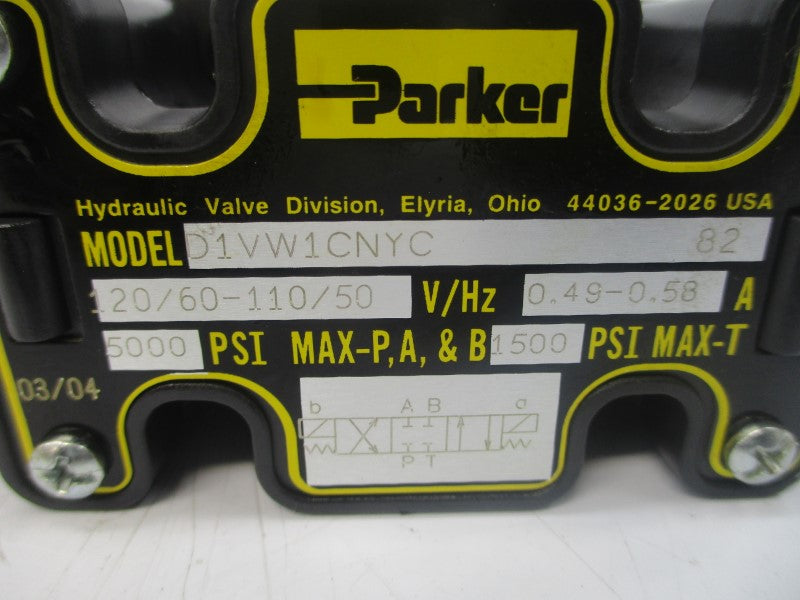 PARKER D1VW1CNYC-75 110/120V 0.49-0.58A 1500-5000PSI NSMP