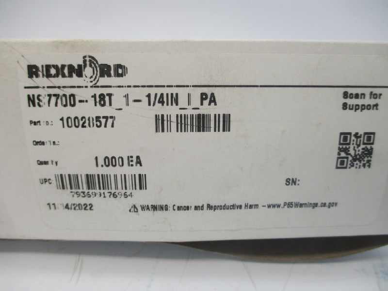 REXNORD 10028577 NS7700-18T_1-1/4IN_I_PA NSMP
