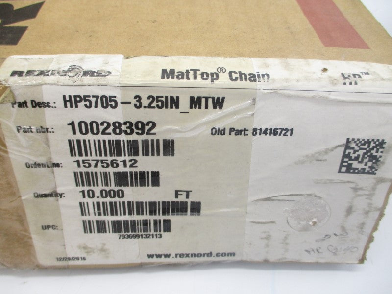 REXNORD 10028392 HP5705-3.25IN_MTW 10' NSMP