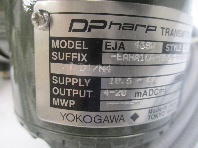 YOKOGAWA EJA438W-EAHA1CA-AA05-97EB/FF1/T/D1/N4 10.5-42VDC NSNP