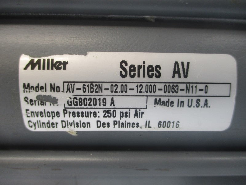 MILLER AV-61B2N-02.00-12.000-0063-N11-0 250PSI NSNP
