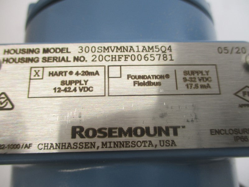 ROSEMOUNT 3051SMV5M22G3N2A11A1AC2M5Q4 12-42.4VDC 800PSI NSMP