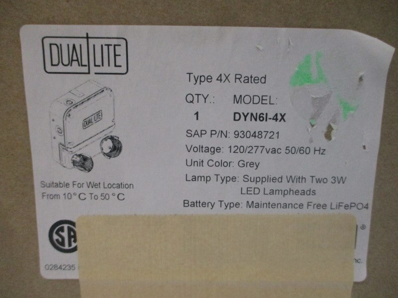 DUAL LITE DYN6I-4X 93048721 120/277VAC .034/.042A NSMP