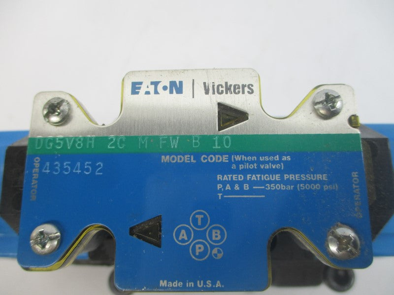VICKERS DG5V8H2CMFWB10 435452 110/120V 5000PSI NSNP