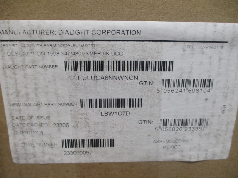 DIALIGHT 1598 LEULUCA6NNWNGN 347-480VAC NSMP