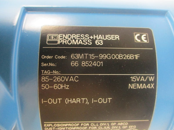 ENDRESS+HAUSER 63MT15-99G00B26B1F 85-260VAC NSNP