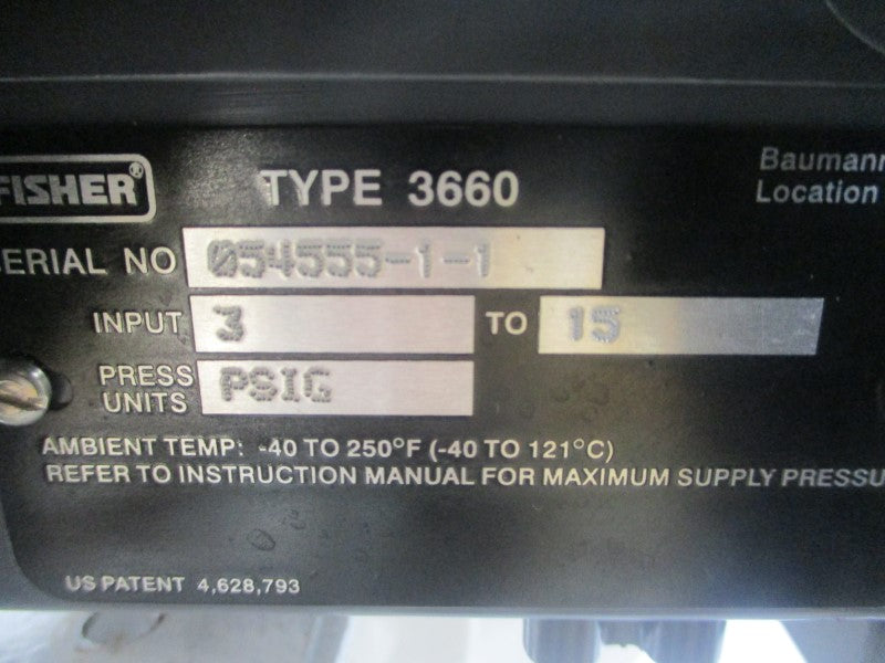 FISHER 3660 32-84081SA 5-15PSI NSNP