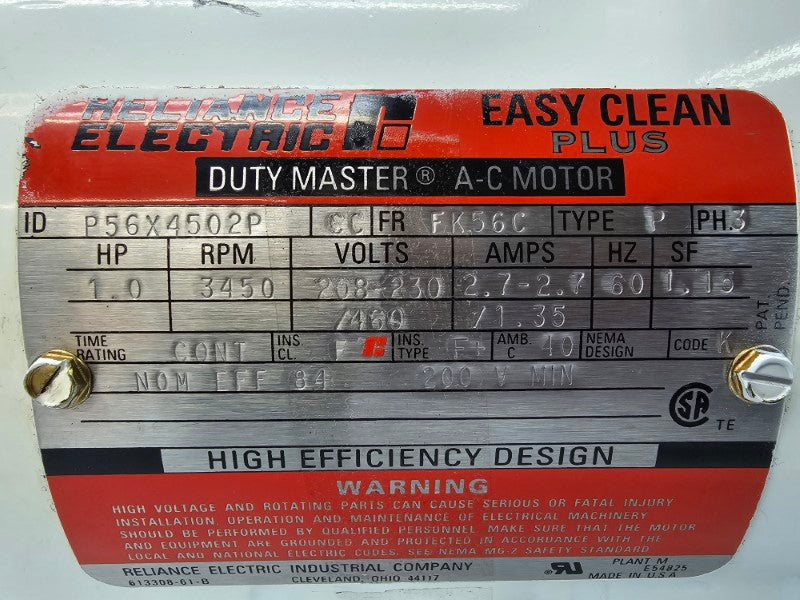 RELIANCE ELECTRIC P56X4502P 208-230/460V 2.7-2.7/1.35A NSNP