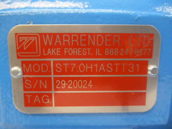 WARRENDER ST7.0H1ASTT31 10090501 208-230/460V 3.00-2.90/1.45A NSNP