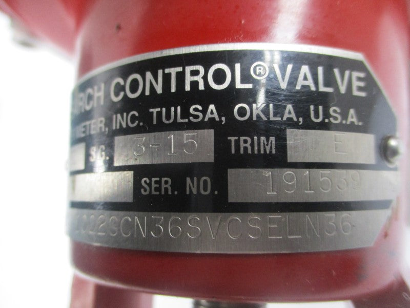RESEARCH CONTROL VALVE 1002GCN36SVCSELN36 5000PSI UNMP