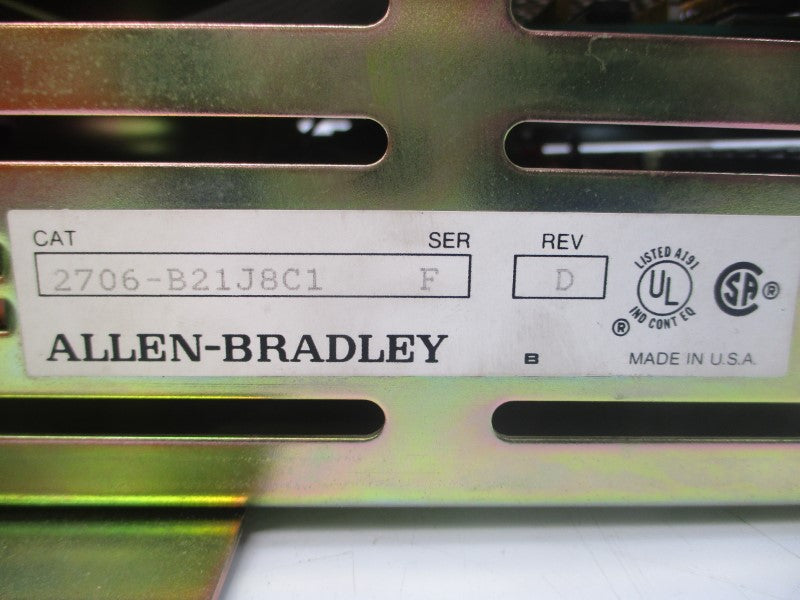 ALLEN BRADLEY 2706-B21J8C1 SER. F 110/120VAC REV. D UNMP