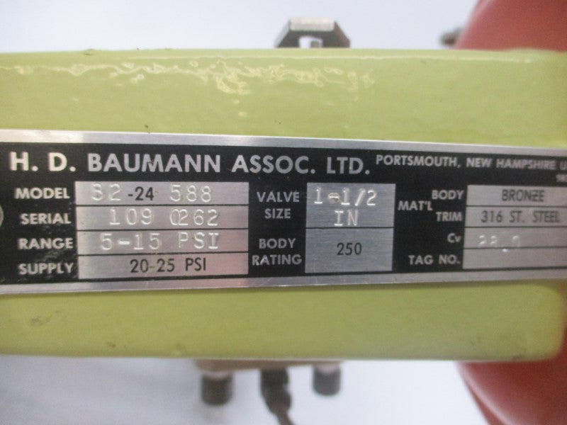 H.D.BAUMANN 32-24588 3765-0402.03 5-15PSI 1-1/2" UNMP