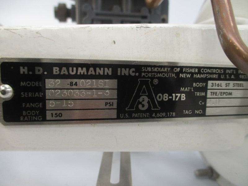 H.D.BAUMANN 32-84021SI 3660 3-15PSI NSNP