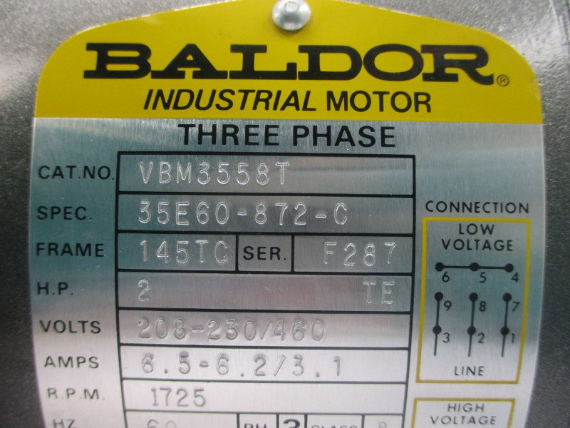 BALDOR VBM3558T 208-230/460V 6.5-6.2/3.1A NSNP