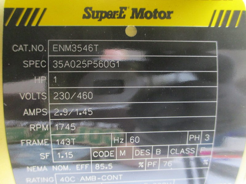 BALDOR ENM3546T 230/460V 2.9/1.45A NSMP