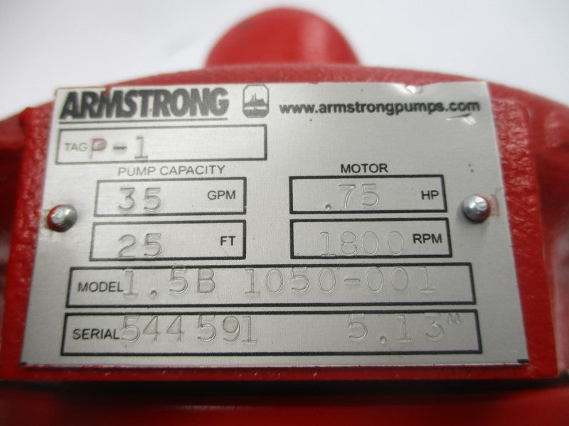 ARMSTRONG 1.5B1050-001 56T17D1031B 208-230/460V 2.7-2.8/1.4A NSNP