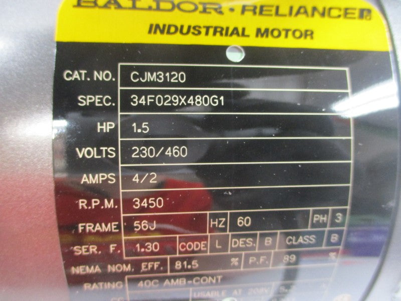 BALDOR CJM3120 230/460V 4/2A NSMP