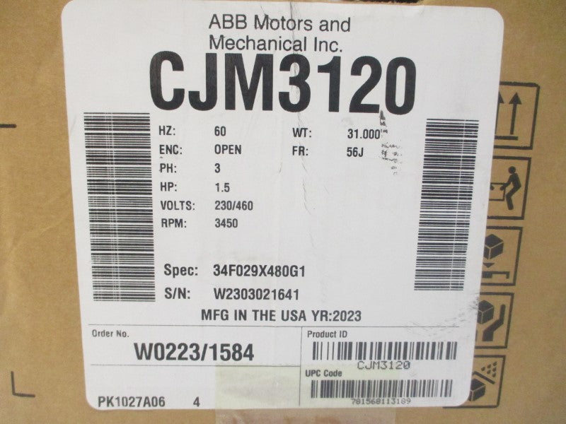 BALDOR CJM3120 230/460V 4/2A NSMP