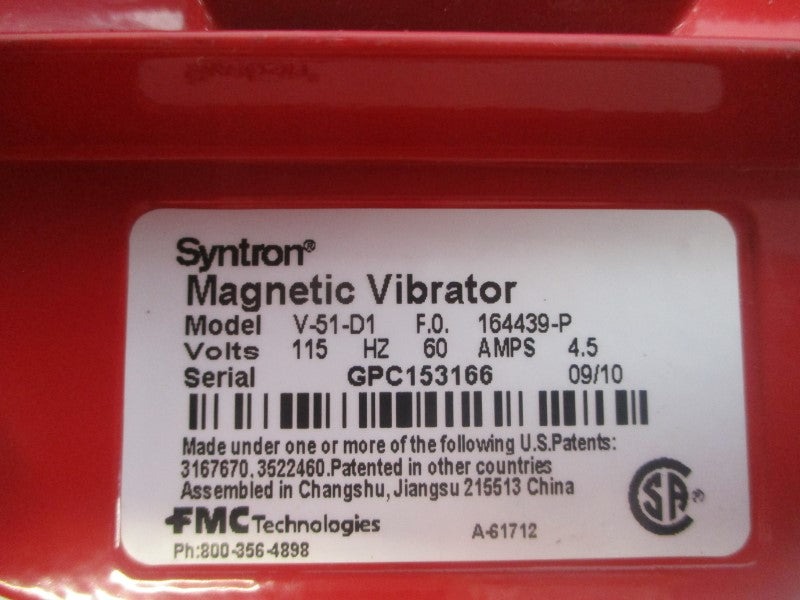 SYNTRON V-51-D1 115V 4.5A UNMP
