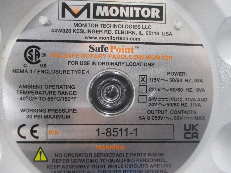 MONITOR 1-8511-1 115V 5A 30PSI NSNP